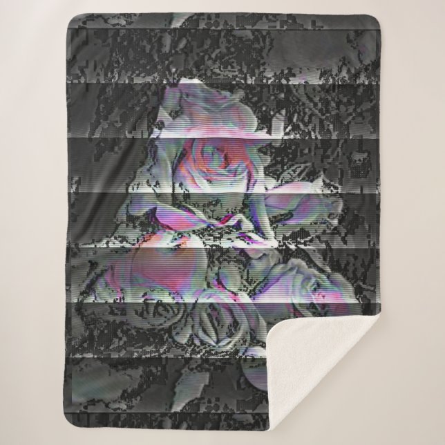 Cobertor Sherpa Techno Bouquet  (Frente)