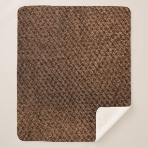 Cobertor Sherpa Tecido amassado: elegância castanha escura