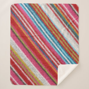 Cobertor Sherpa Tecido de lã riscado: acolhedor, na moda