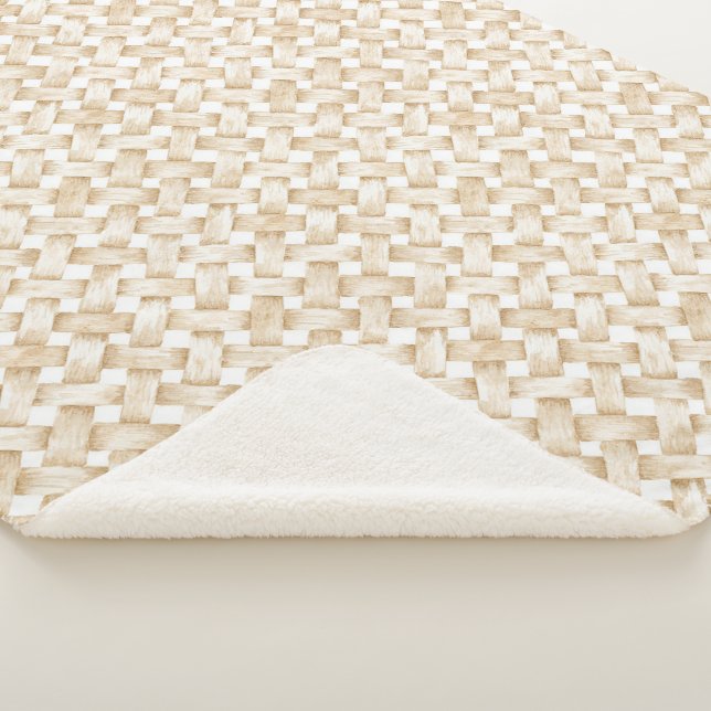 Cobertor Sherpa Tecido Trançado Falso Branco Creme (3/4)