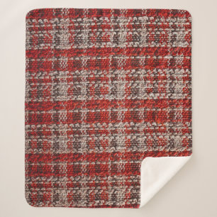 Cobertor Sherpa Tecido Vermelho Tartan: Fundo Texturizado