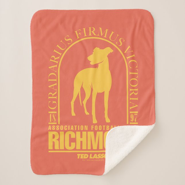 Cobertor Sherpa Ted Lasso | AFC Richmond Gold Arched Logo (Frente)