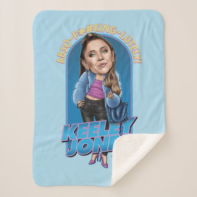 Cobertor Sherpa Ted Lasso | Keeley Jones Bobblehead (Frente)