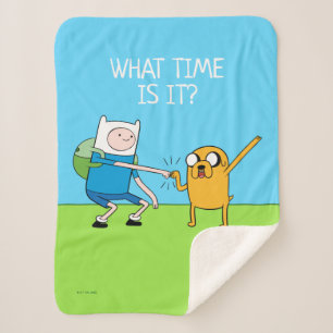 Cobertor Sherpa Tempo de Aventura Finn & Jake Fist Bump