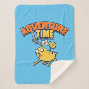 Cobertor Sherpa Tempo de Aventura Finn Riding Jake