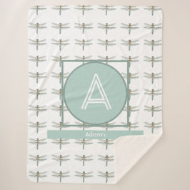 Cobertor Sherpa Tendência de Voo do Dragão inicial e de nome perso