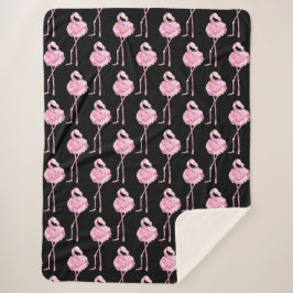 Cobertor Sherpa Tender Flamingo Series Design 3 Fleece Blanket