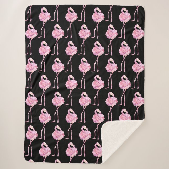 Cobertor Sherpa Tender Flamingo Series Design 3 Fleece Blanket (Frente)
