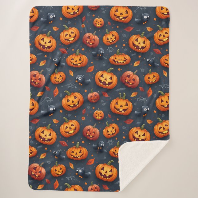 Cobertor Sherpa Termo das Halloween Grande Sherpa Blanket (Frente)