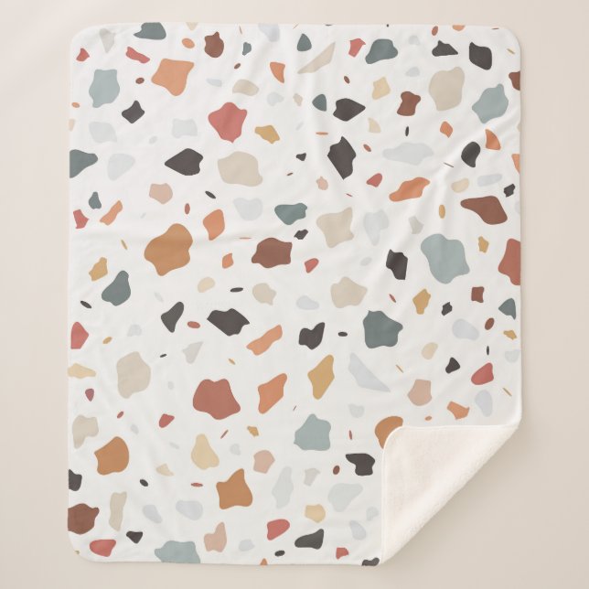 Cobertor Sherpa Terrazzo Pattern (Frente)