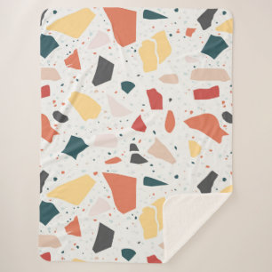 Cobertor Sherpa Terrazzo Pattern