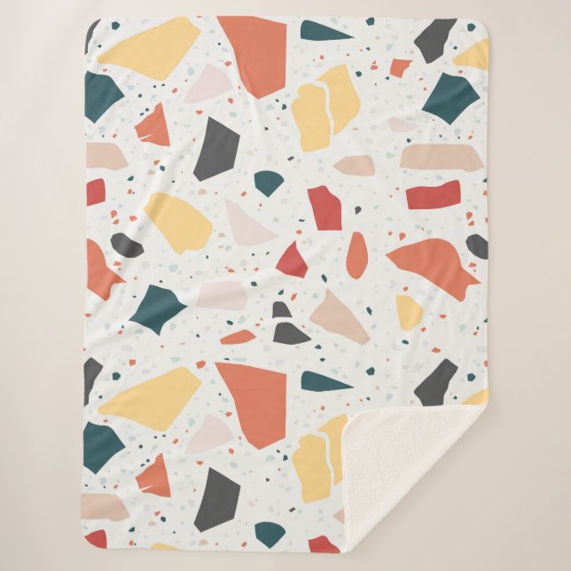 Cobertor Sherpa Terrazzo Pattern (Frente)