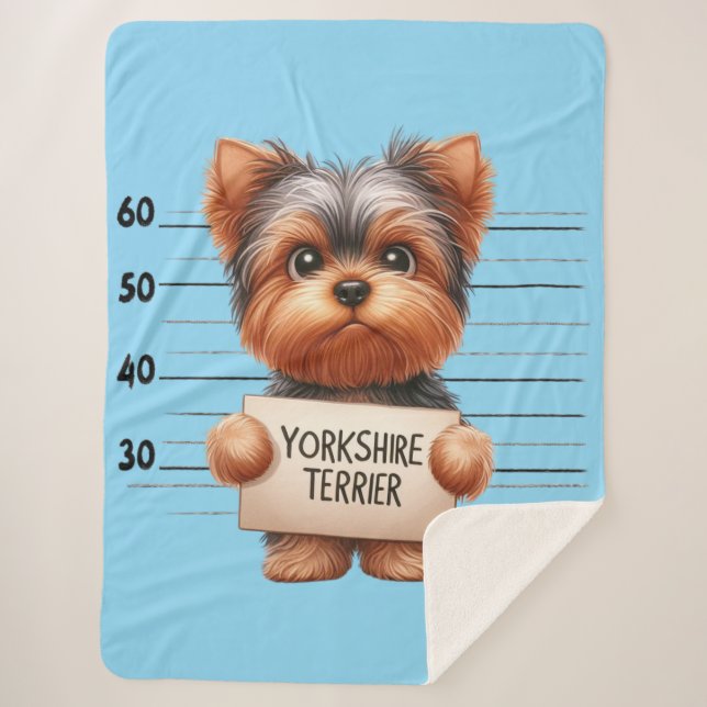 Cobertor Sherpa Terrier Yorkshire Travesso (Frente)