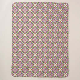 Cobertor Sherpa Tesouro de Lavanda | Medalhão Floral Gracioso