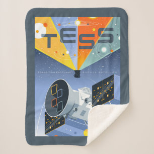 Cobertor Sherpa Tess Space Telescope Poster.