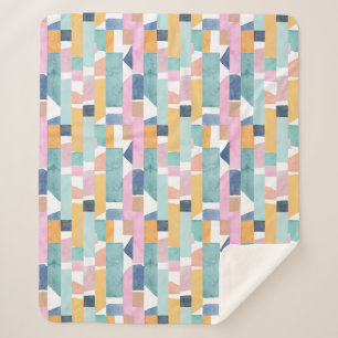 Cobertor Sherpa Teste padrão abstrato da forma da aguarela