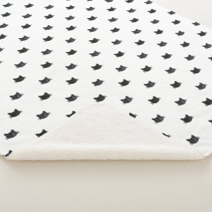 Cobertor Sherpa Teste padrão adorável dos gatos