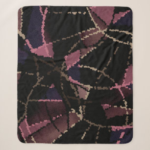 Cobertor Sherpa Teste padrão de mosaico abstrato