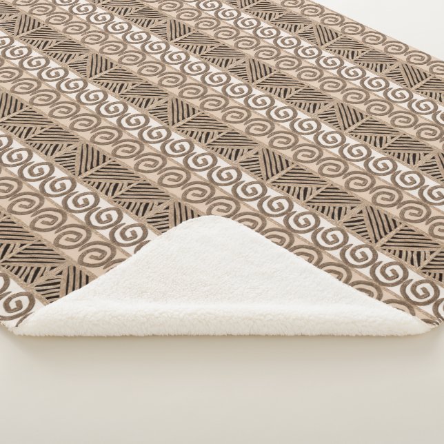 Cobertor Sherpa teste padrão desenhado mão tribal africano étnico (3/4)