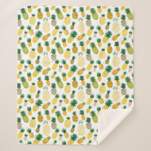Cobertor Sherpa Teste padrão na moda do abacaxi