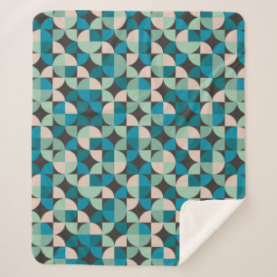 Cobertor Sherpa Teste padrão retro dos anos 60 do vintage