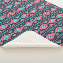 Cobertor Sherpa Teste padrão tribal étnico do sudoeste