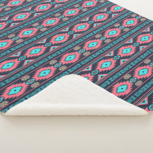 Cobertor Sherpa Teste padrão tribal étnico do sudoeste