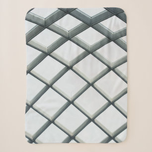 Cobertor Sherpa Teto de cúpula de metal branco e vidro