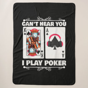Cobertor Sherpa Texas Holdem Poker Cant Ouve Você Eu Jogo Poker