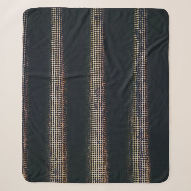 Cobertor Sherpa Têxteis de cinza e preto (Frente)