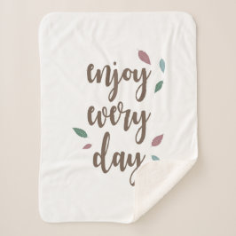 Cobertor Sherpa Texto de caligrafia de aspas de motivação