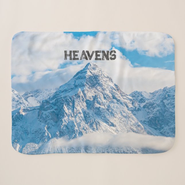 Cobertor Sherpa Texto de Imagem Personalizada dos Céus (Frente (Horizontal))