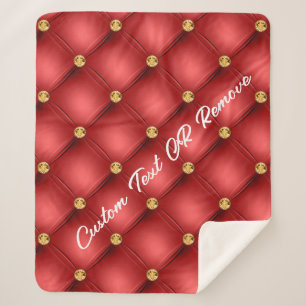 Cobertor Sherpa Texto Personalizado De Soma Vermelha Dourada Sherp