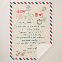 Cobertor Sherpa Texto Personalizado Do modelo Sherpa Blanket - Nós