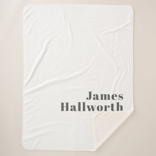 Cobertor Sherpa Texto Retroativo Retroativo para na moda Editável  (Frente)