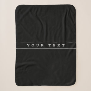Cobertor Sherpa Texto Simples Elegante & Listras Finas