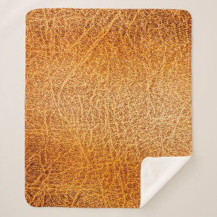 Cobertor Sherpa Textura antiga de couro marrom