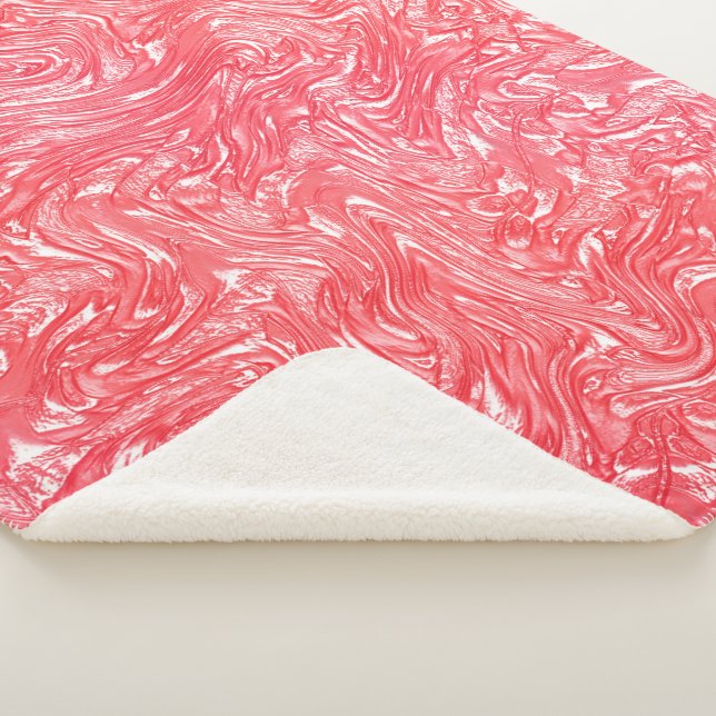 Cobertor Sherpa Textura colorida "aguardente de morango" (3/4)