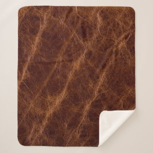 Cobertor Sherpa Textura de couro castanho,textura,abstrato,acento