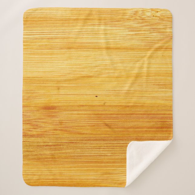 Cobertor Sherpa Textura de fundo do bambu de madeira (Frente)