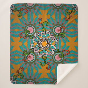 Cobertor Sherpa Textura de fundo, papel de parede, tema floral em