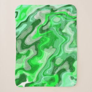 Cobertor Sherpa Textura de Mármore Verde Esmeralda Pintura Líquida
