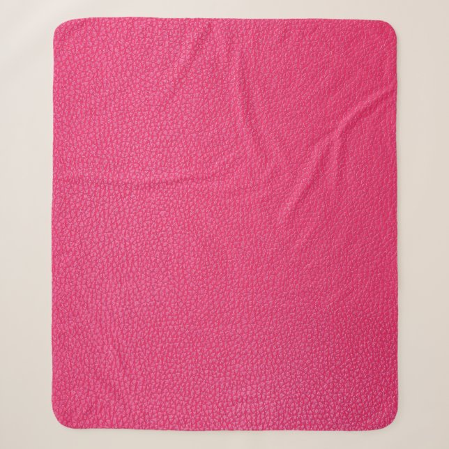 Cobertor Sherpa Textura de tecido rosa de luxo fino. (Frente)