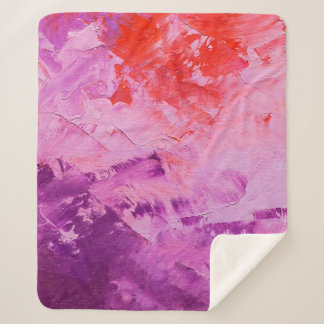 Cobertor Sherpa Textura de tinta de óleo de abstrato na canvas, fu