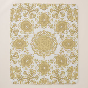 Cobertor Sherpa Textura decorativa sem costura, oriental, med