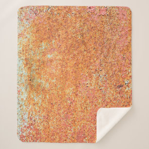 Cobertor Sherpa Textura do antigo metal revestido, idade, anc