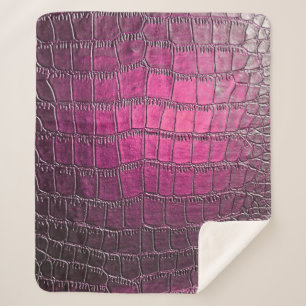 Cobertor Sherpa Textura elegante, brilhante, em couro de pele esta