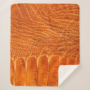 Cobertor Sherpa Textura em couro de avestruz