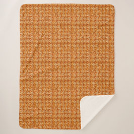 Cobertor Sherpa Textura em Lã de Cozy Knit Padrão laranja n.o 3