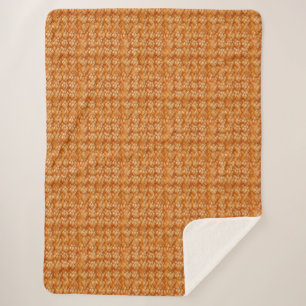 Cobertor Sherpa Textura em Lã de Cozy Knit Padrão laranja n.o 3